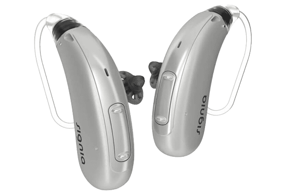 A Pair of Signia Hearing Aid Devices