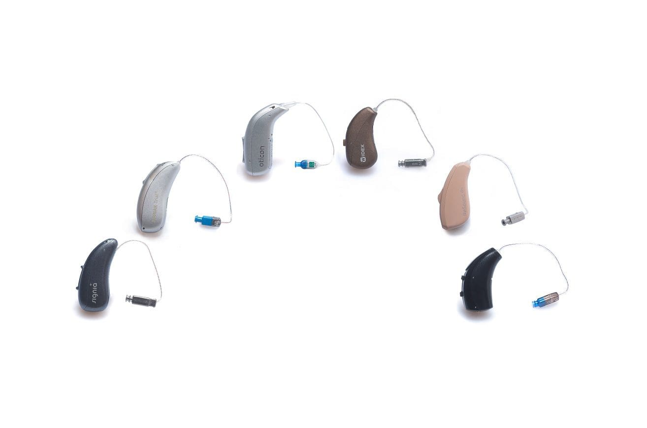 A set of six Hearing Aid Devices available Over-the-Counter 